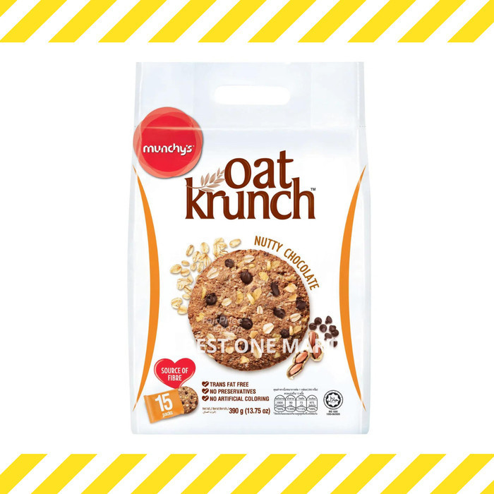 

Munchys Oat Krunch Dark Chocolate / Biskuit Gandum / Diet Snack - NUTTY CHOCO