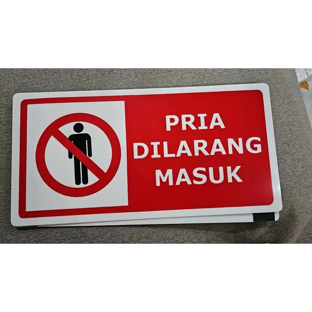 

Papan Akrilik Sign Label Pria Dilarang Masuk | Papan Nama Ruang Tinggal Tempel | Papan Akrilik Tinggal Tempel