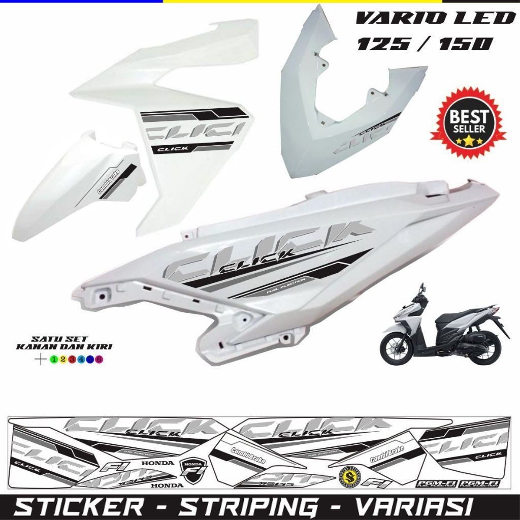 COD / STRIPING VARIO STIKER MOTOR VARIO LED 2015 / 2017 /LIST  STIKER VARIO 125 / 150 LED FI STIKER