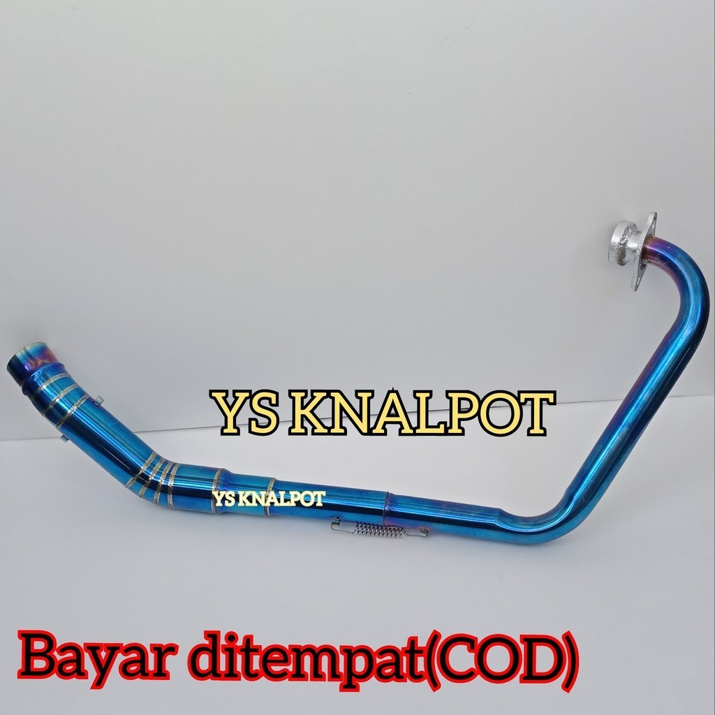 leher knalpot racing scorpio blue inlet 50mm pipa knalpot racing scorpio