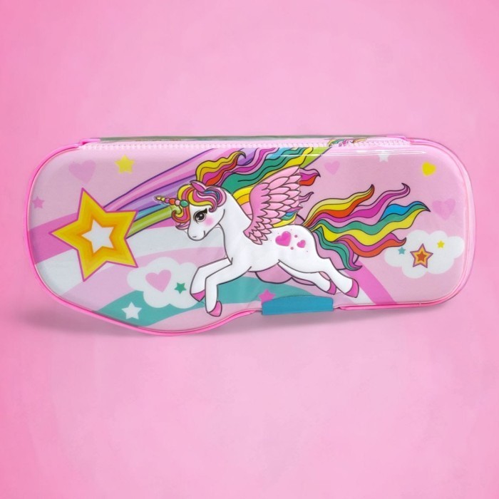 

TERLARIS! Kotak Pensil Tombol Multifungsi isi gunting selotip Motif Unicorn Dino - Kp Serut A
