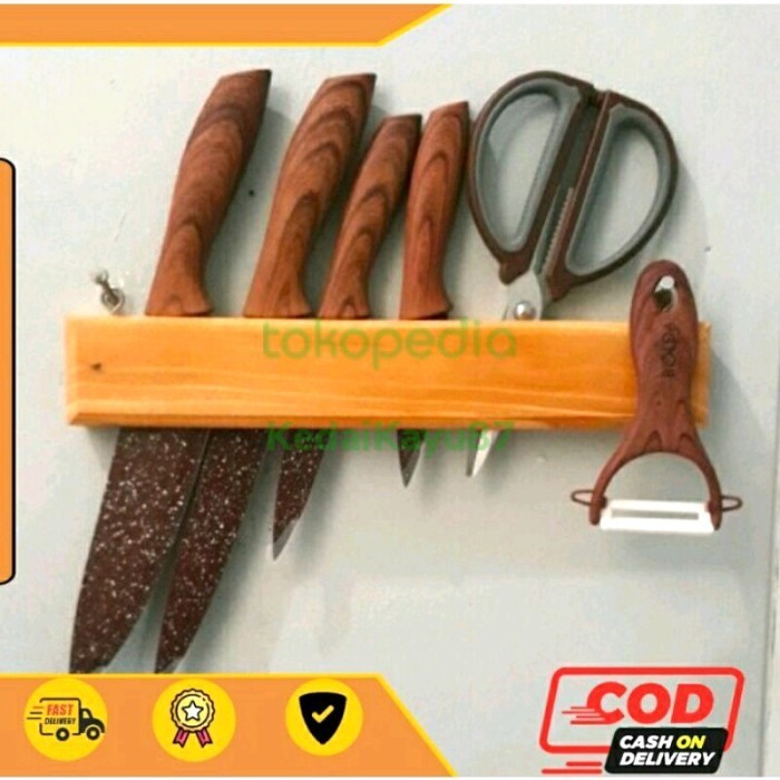 Rak kayu serbaguna Rak pisau dapur Tempat pisau Rak dapur