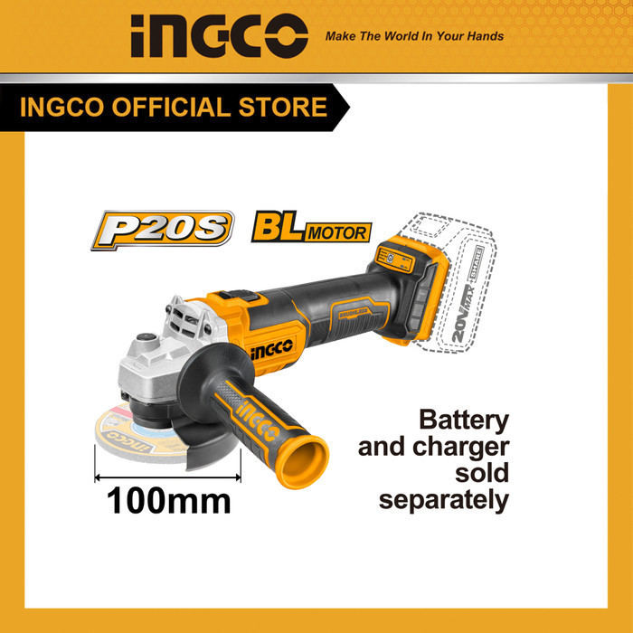 CAGLI201008 GERINDA BATERAI CORDLESS GRINDER BRUSHLESS 4" UNIT INGCO