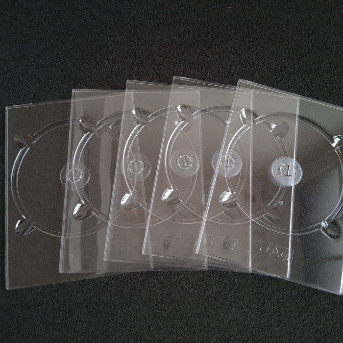 Tempat/Tray CD DVD single double Mika transparan - single