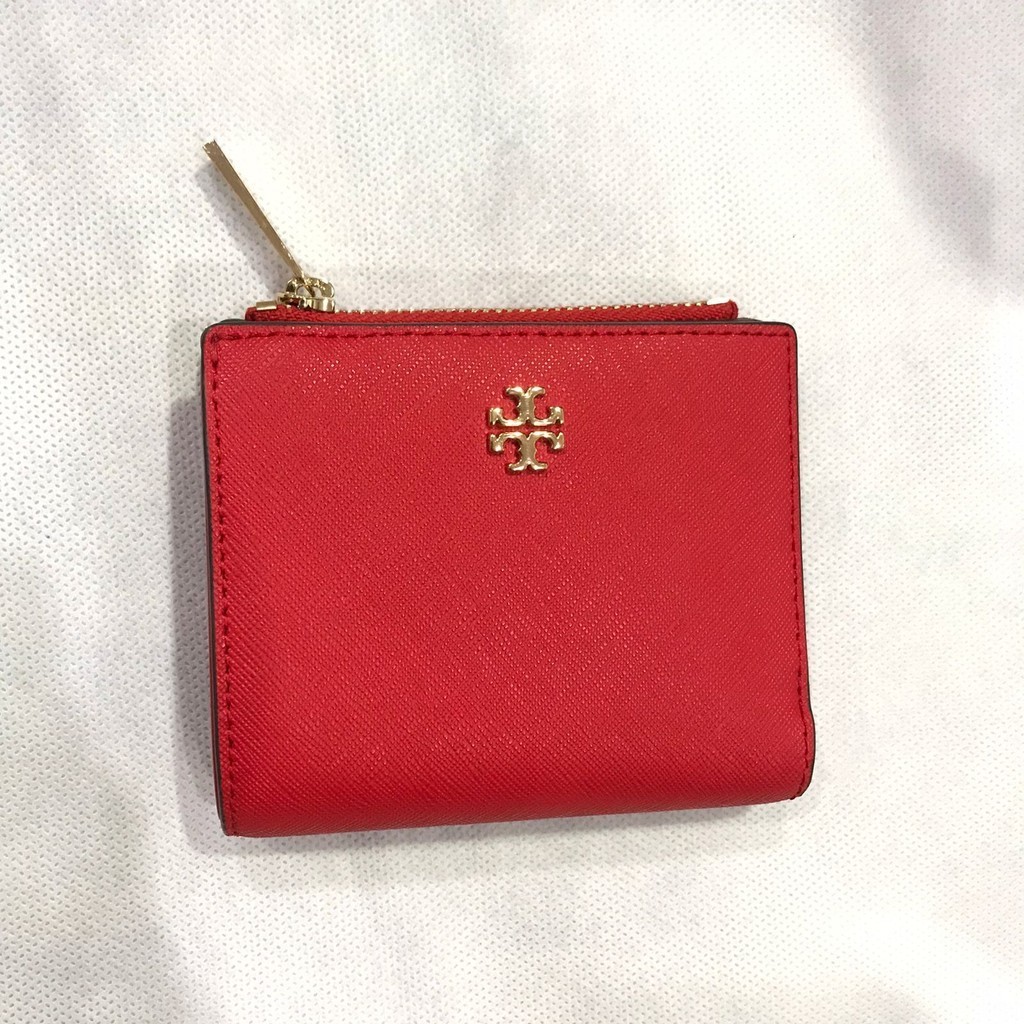 Tory Burch Emerson Bifold Wallet in Red