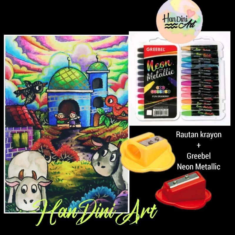 

Krayon Oil Pastel Neon Metallic Greebel Dan Rautan Krayon Giotto Bebe Peralatan Menggambar HanDini Art