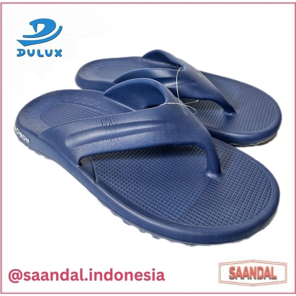 Sandal Jepit EVA Pria Dulux Ceqiu Fashion EHS1-A Biru Muda Abu Navy