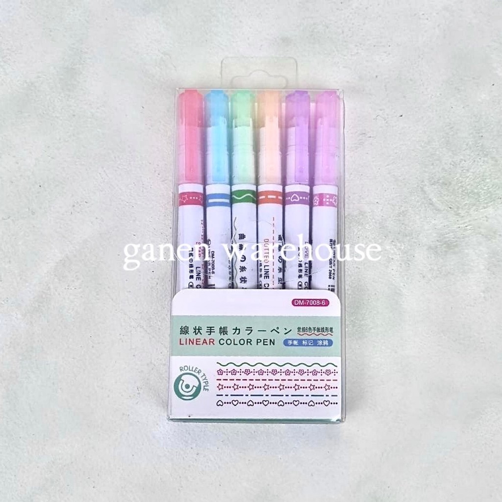 

[GW] Liner Pen Isi 6 Pena Garis Warna Rol