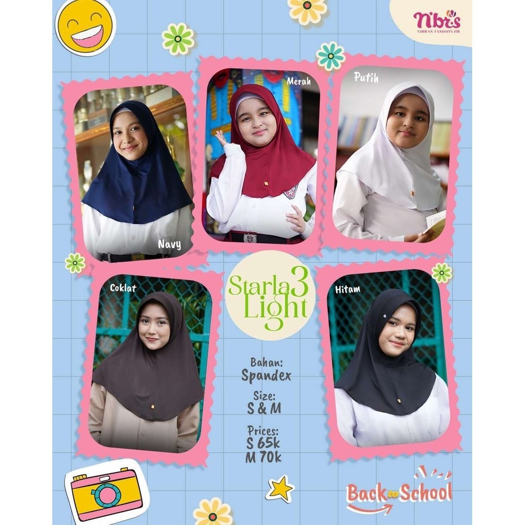 Fashion nibras store Hijab Terbaru Starla Light 3 by Nibras