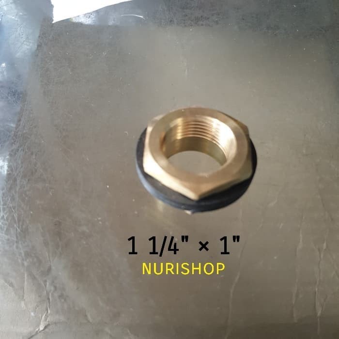 Nepel Tandon 1 1/4" x 1" / Toren tandon / Mur tandon / neple tandon 1 1/4" x 1" inch bahan kuningan