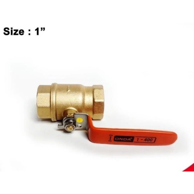 Ball valve kuningan 1" inch Onda / ballvalve kuningan / stop kran / stopkran kuningan 1 inch ONDA