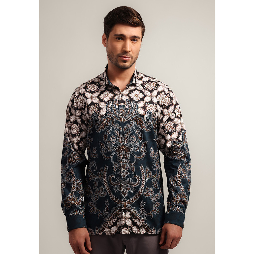MOC - Kemeja Batik Pria Lengan Panjang Ganesh - Green