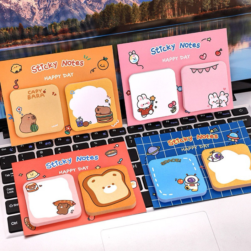 

(60 lembar) Terbaru Sticky Memo Note Lucu Funny Cartoon Dua Baris