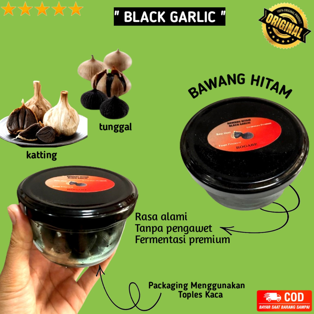 

Black Garlic 100% Asli - Bawang Hitam Tunggal - Bawang Hitam Kating - B K