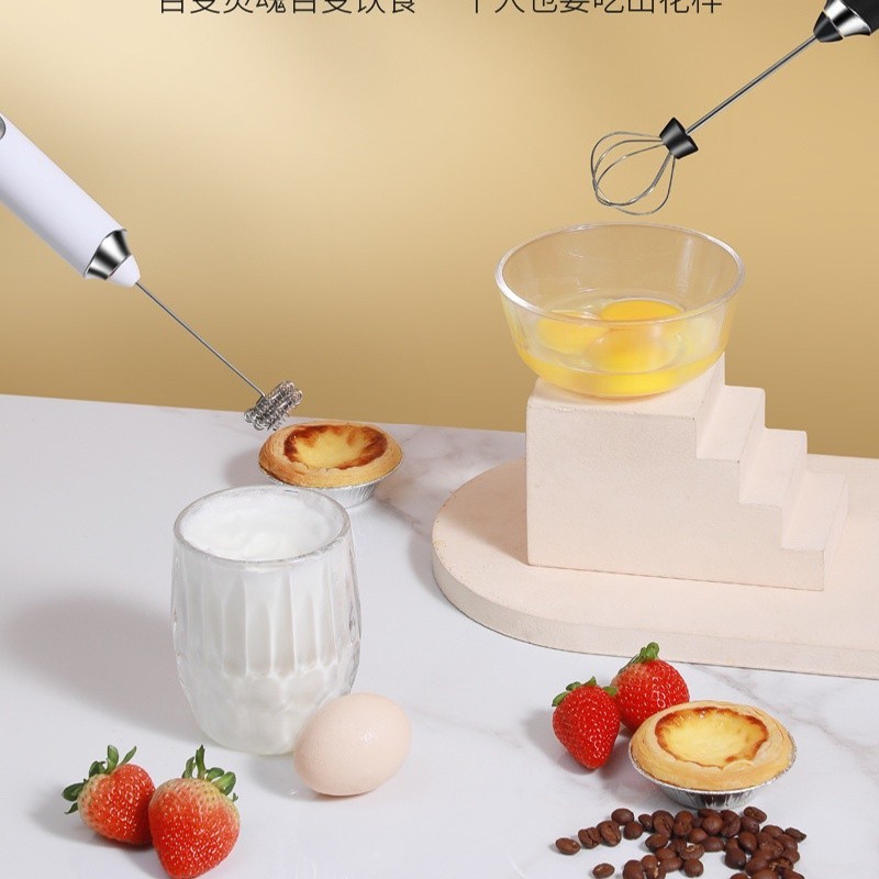 RTY Alat Kocok Telur Elektrik Pengaduk Kopi Elektrik Pembuih Susu Pengocok Telur Handheld Blender