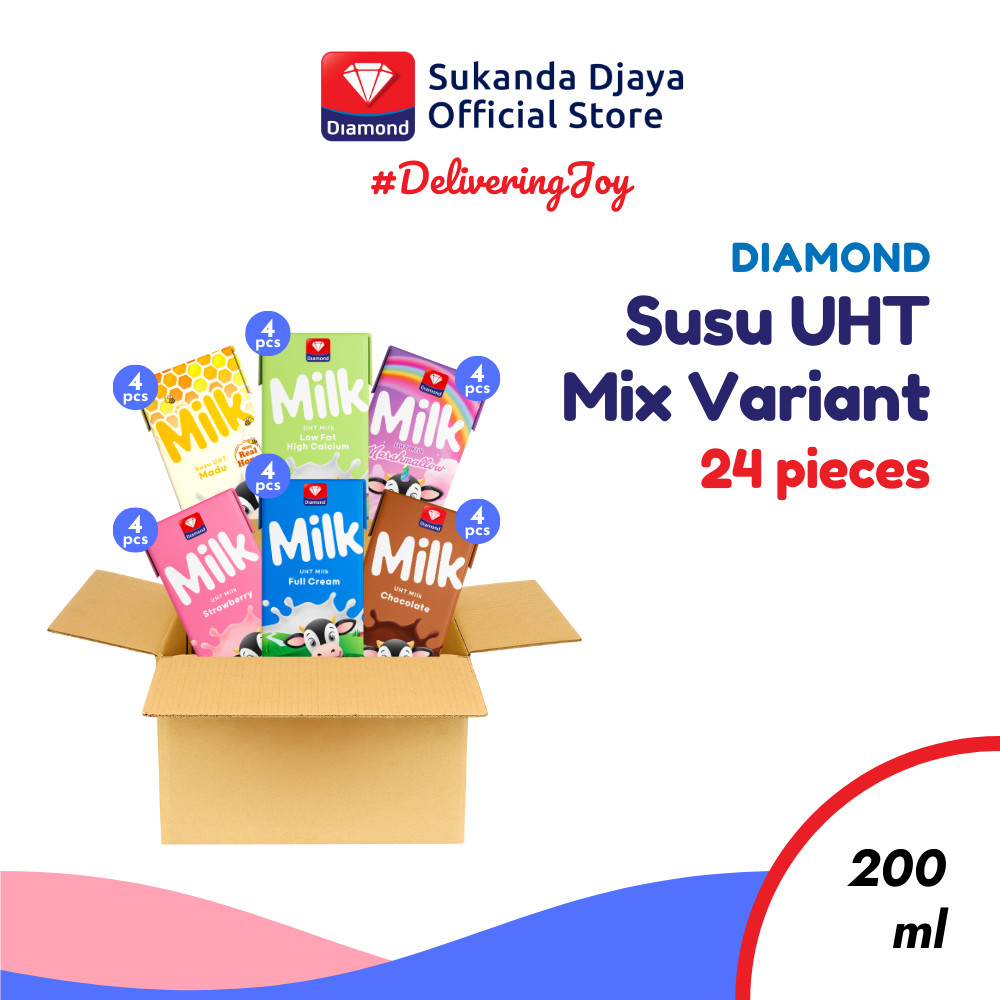 

Diamond Milk Susu UHT Mix Variant 200 Ml 1 Karton
