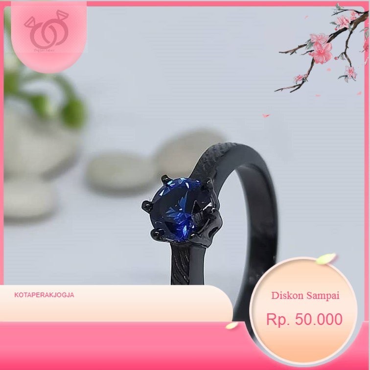 Cincin perak hitam rustik cincin wanita rustik - By cincin nikah