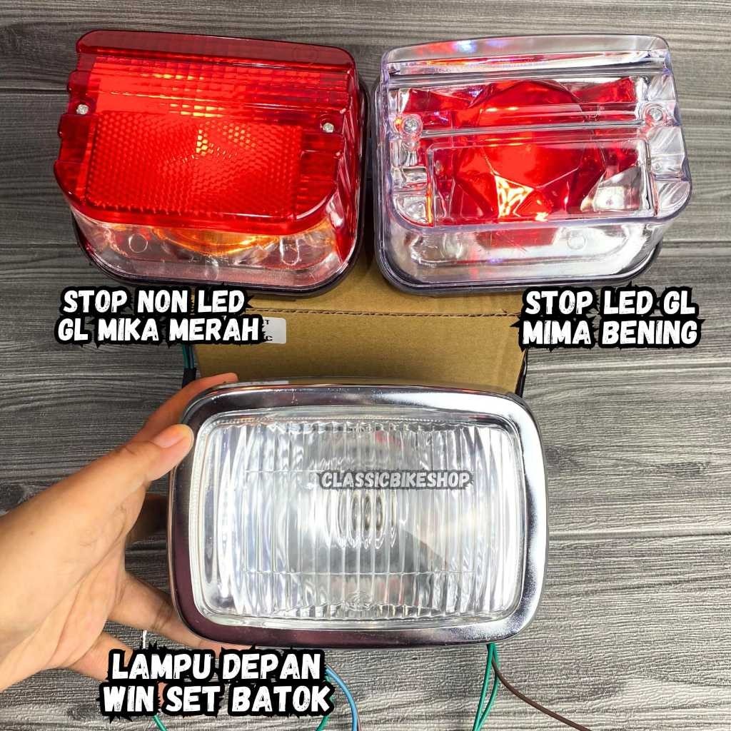 REFLEKTOR LAMPU DEPAN HONDA WIN SET BATOK Win 100 Lampu Stop Stop Led Gl win100 gl100 gl125 glk akse
