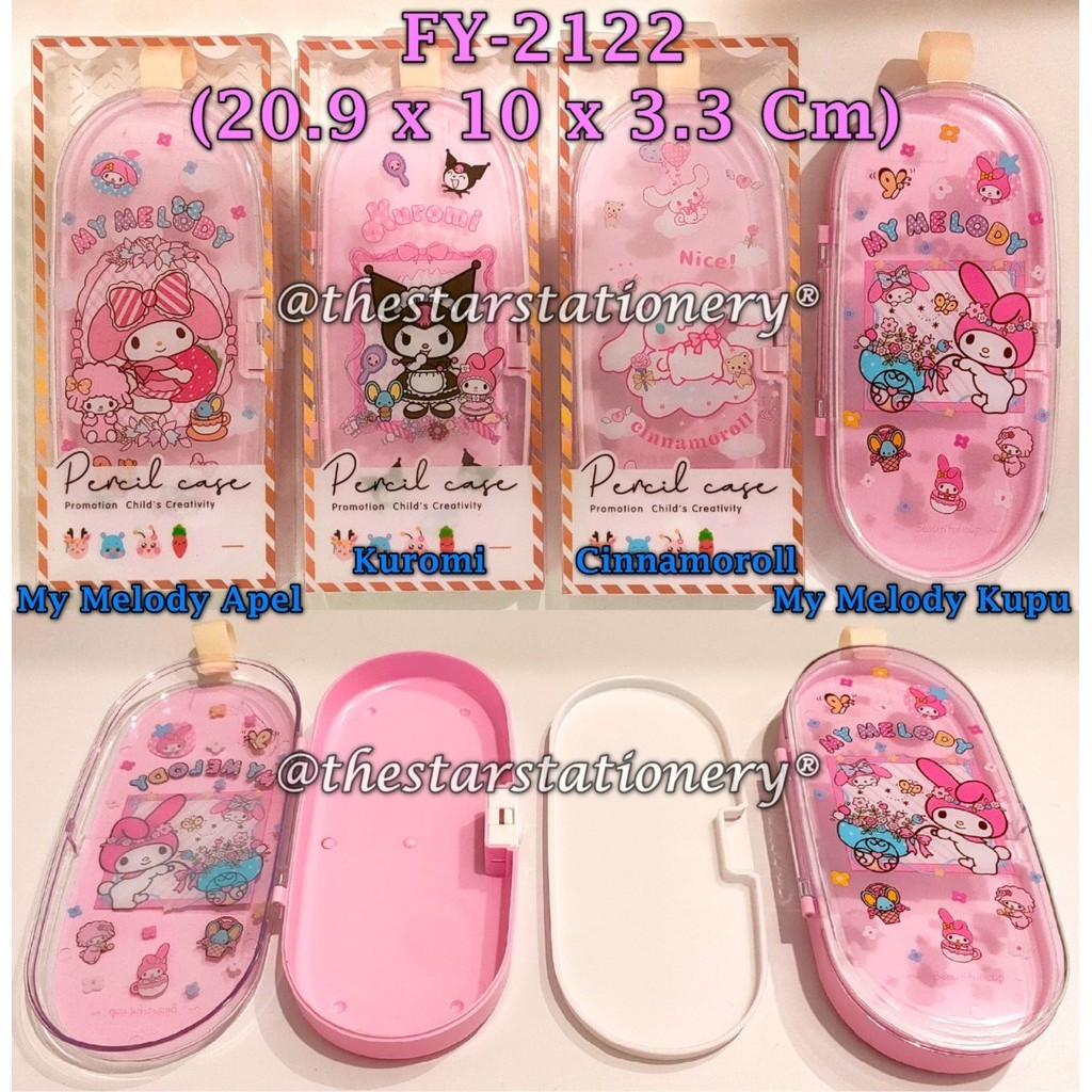 

(1 Biji) Kotak Pensil Mika Sanrio FY-2122 / Tempat Pensil Mika 20.9*10*3.3 Cm