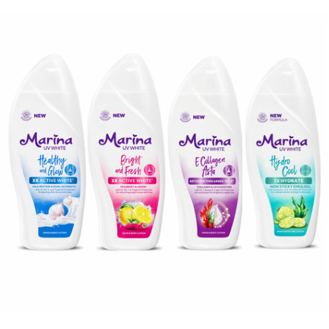 Marina Hand & Body Lotion UV White 185ml - Marina Natural Hand & Body Lotion 190ml