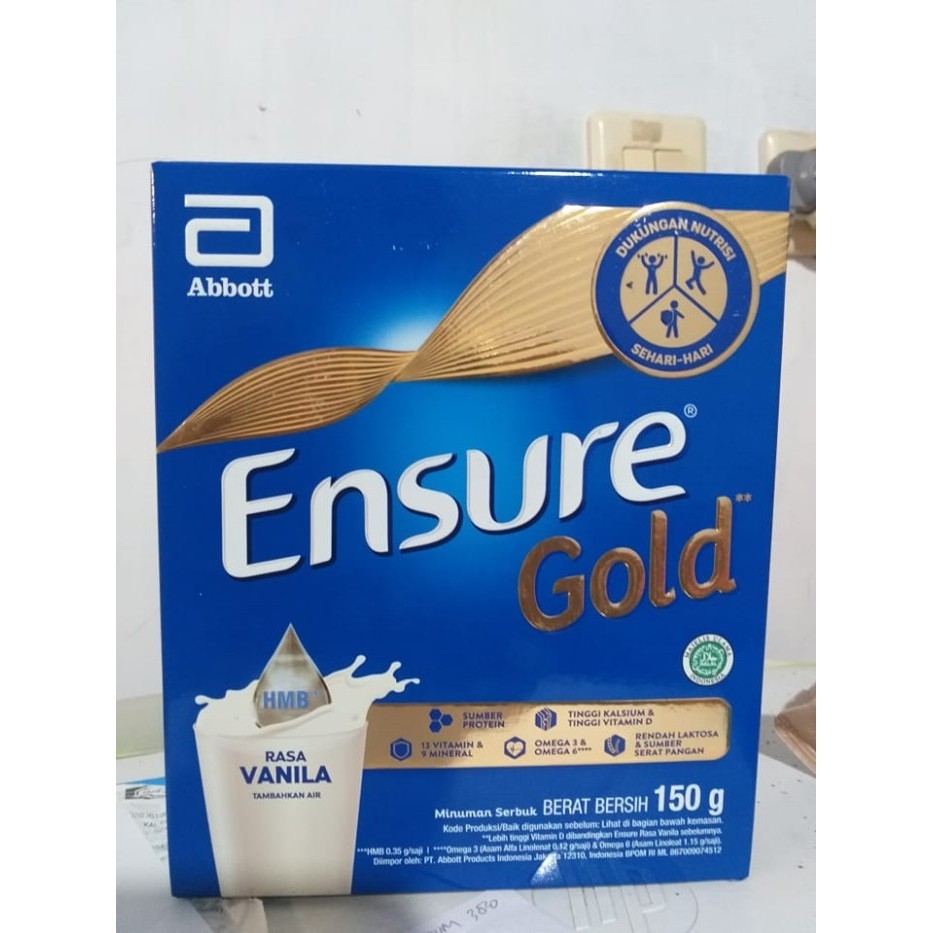 

COD GRATIS ONGKIR Susu Ensure Rasa Vanila 150 Gram Kemasan GOLD