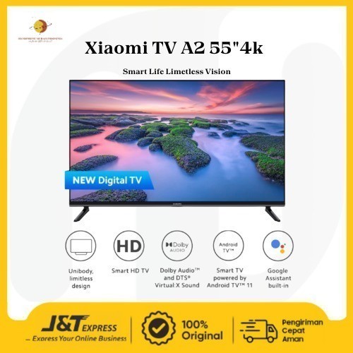 Xiaomi Android TV A2 55" Inch 4K Ultra HD Dolby Vision HDR - Second Like New