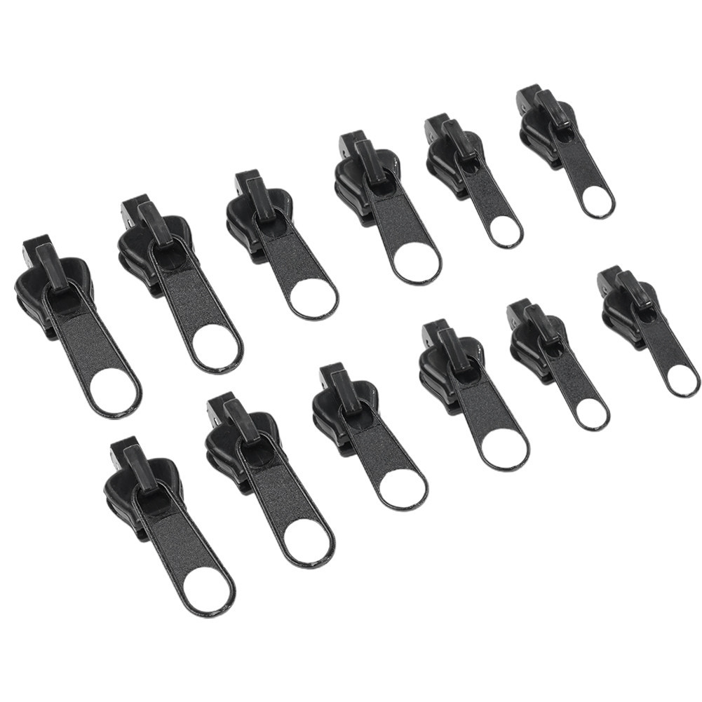 

12pcs 3 Sizes Universal Instant Fix Zip-per Repair Kit Replacement Zip Slider ABS+Metal For Tents Clothing Shoes Zip-pers Sewing