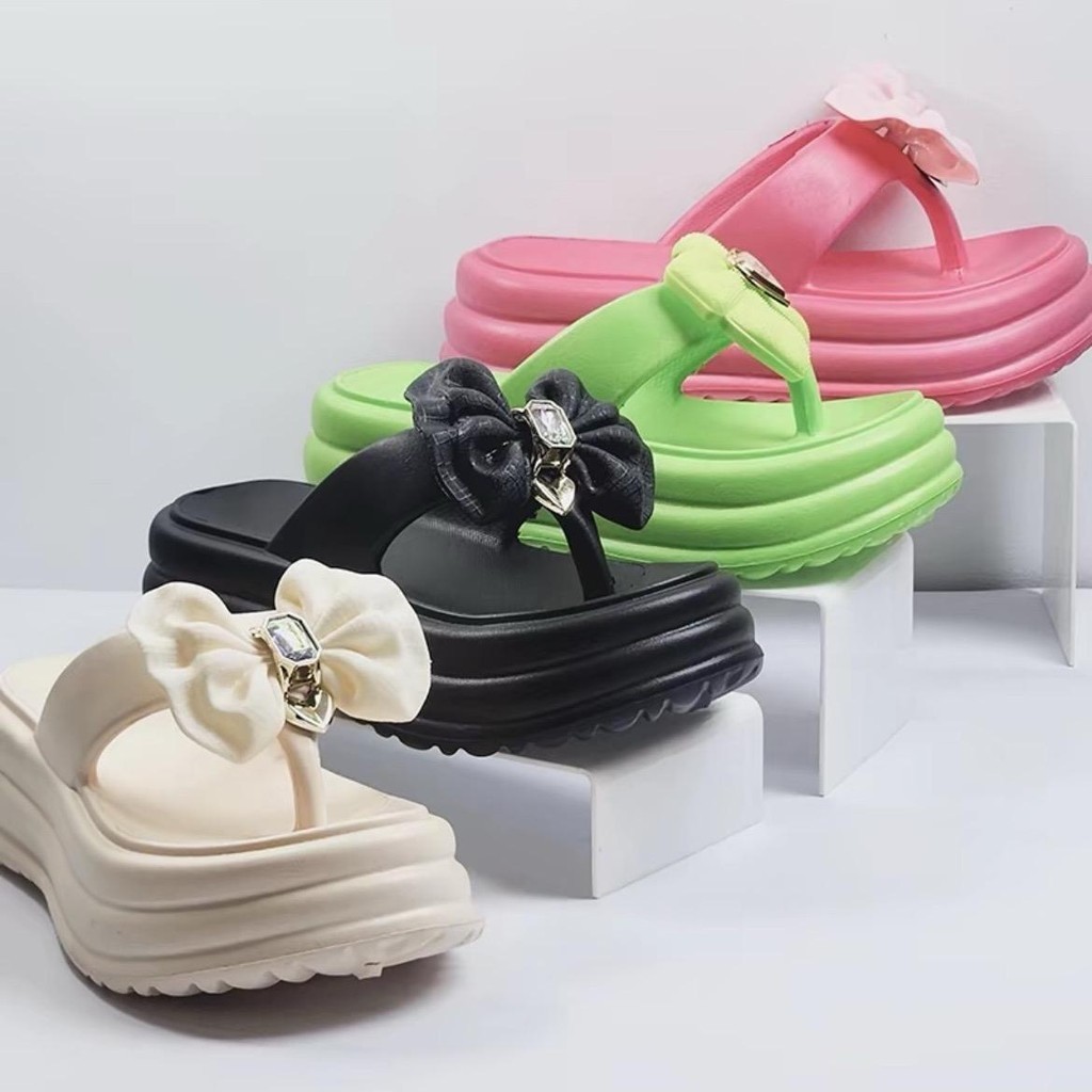 Sandal jepit wanita tinggi nyaman YUSI empuk anti slip ringan Sandal wanita kekinian tinggi