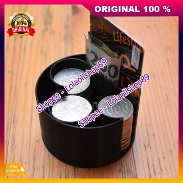 BELI 1 GRATIS 1 Cup Holder Mobil Tempat Koin Car Coin Organizer Uang Receh Rapi dan Teratur 100% ASL