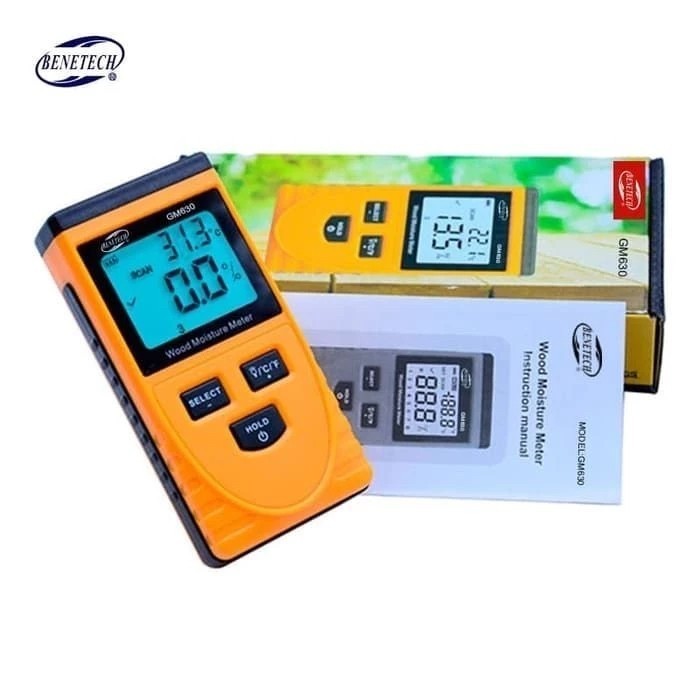 Benetech GM630 Wood Moisture Meter Kadar Air Kayu Induction MC Tester