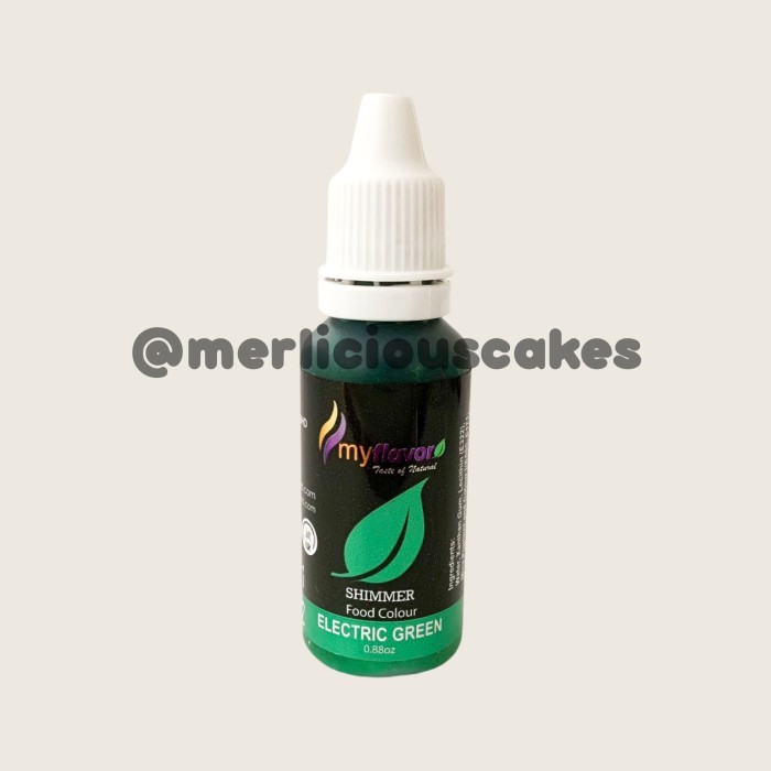 

My Flavor Electric Green Shimmer for Cake Painting Pewarna Makanan