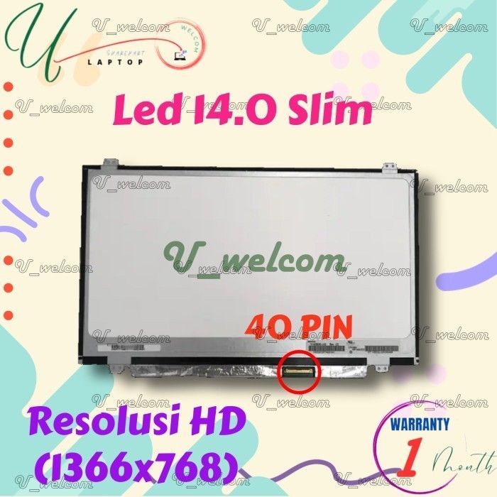 Layar laptop Led Lcd HB140WX1-300 14-r008TX 14-R019tu 14-R203tu 14-v041TX 14-r017TX 14-r018TU 14.0 s