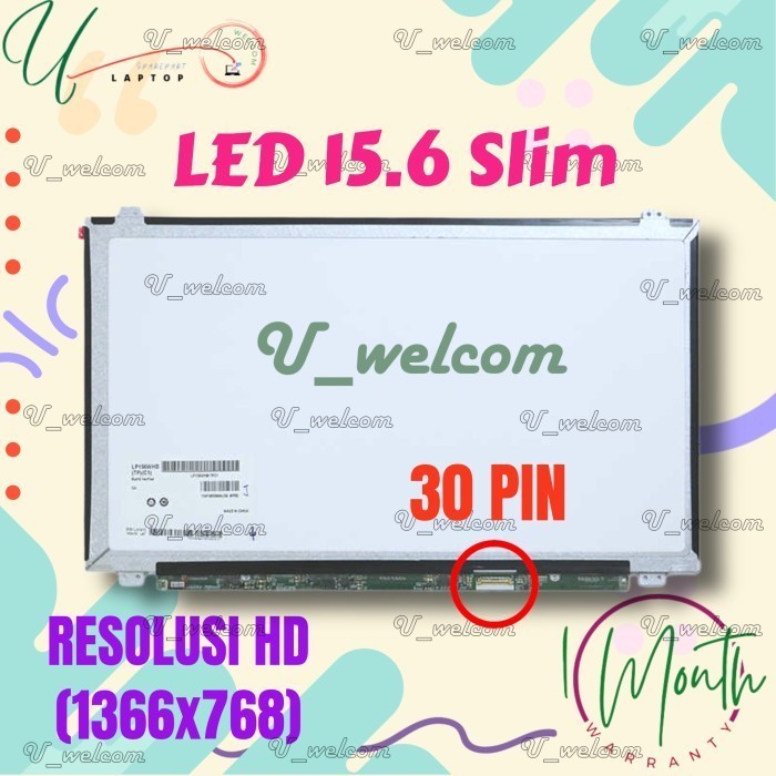LCD LED LTN156AT39 N156BGE-EA2 NT156WHM-N32 N156BGA-EB2 15.6 Slim 30 Pin Normal Resolusi HD