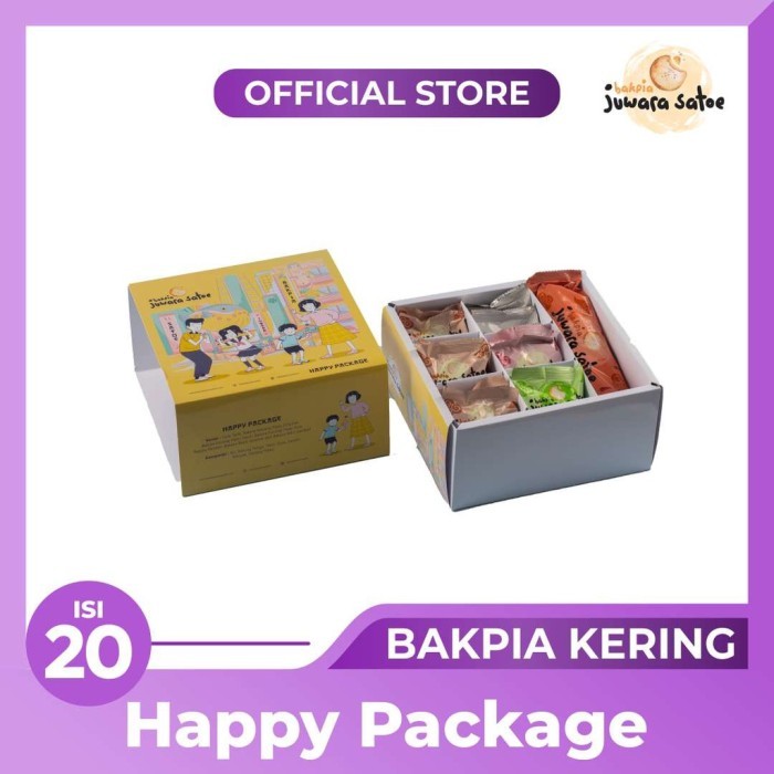 

CR [ ISI 20 ] BAKPIA MIX HAPPY PACKAGE - BAKPIA JUWARA SATOE