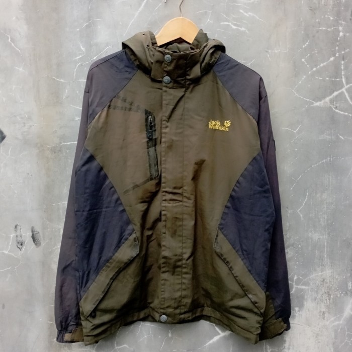 jaket jws jack wolfskin outdoor full hoodie second