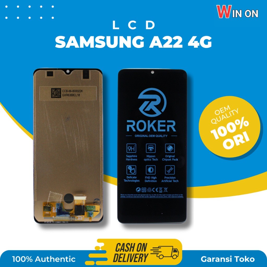 WIN ON - LCD TOUCHSCREEN SAMSUNG A22 4G / A225 / M22 FULLSET ORI ROKER