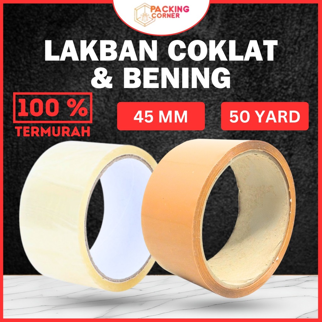 

LAKBAN SOLATIP ISOLASI OPP 2INCI 50Y 2INCH 50YARD 2 INCI INCH 50 Y YARD TAPE BENING COKLAT MURAH