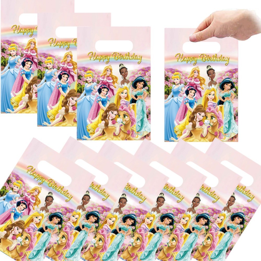 

Disney Princess Baby Shower Party Favor Gift Bags Snow White Candy Bag Handle Loot Bags Princess Theme Birthday Party Decoration