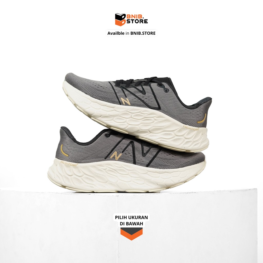 Sepatu Lari Pria NB Fresh Foam X More v4 Castlerock Turtledove Original