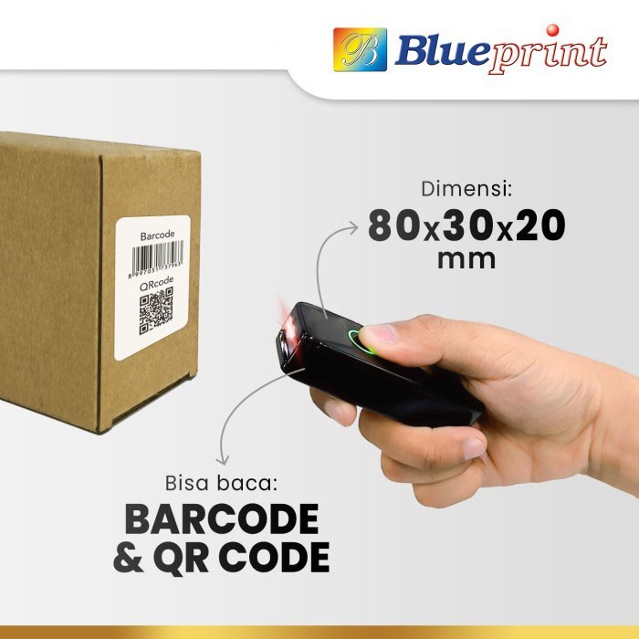 Blueprint USB Bluetooth Portable Barcode Scanner 2D Portable Barcode Scanner BP-SP200 JST