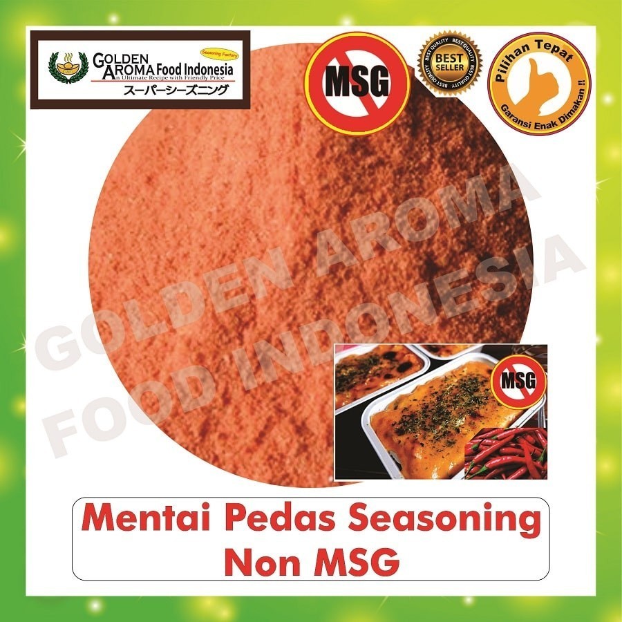 

Bubuk Tabur Rasa Mentai Pedas non MSG 500Gr Bumbu saus Masak Enak Murah Halal 1/2Kg Seasoning Powder