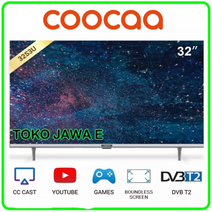 COOCAA 32 INCH SMART TV DIGITAL TV 32S3U Garansi Resmi - 24 INCH/24S3U, KIRIM OJOL