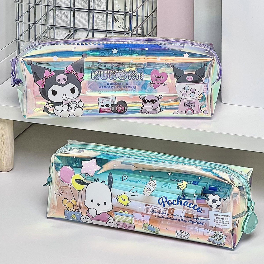 

Sanrio Pencil Cases Kuromi Cinnamoroll Melody Pencil Bag Pouch Holder Box For Girls Student Stationery Organizer School Supplies
