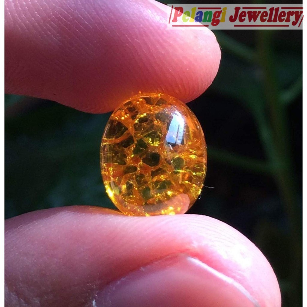Batu Akik Yellow Citrine Pecah Seribu Small HQ