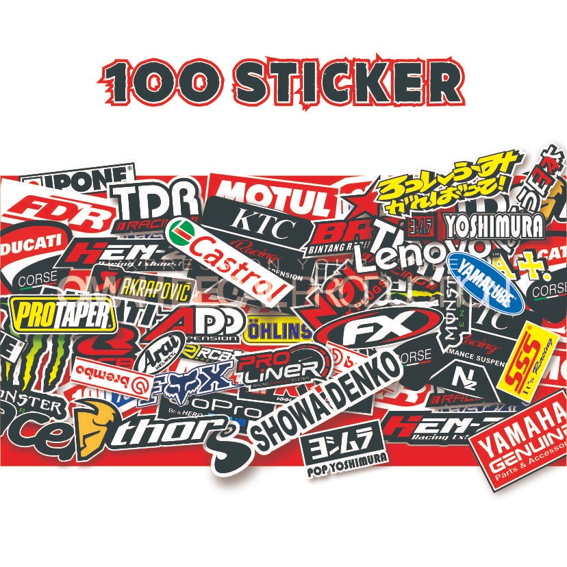 

STICKER RACING PACK VINYL 100 PCS ANTI AIR