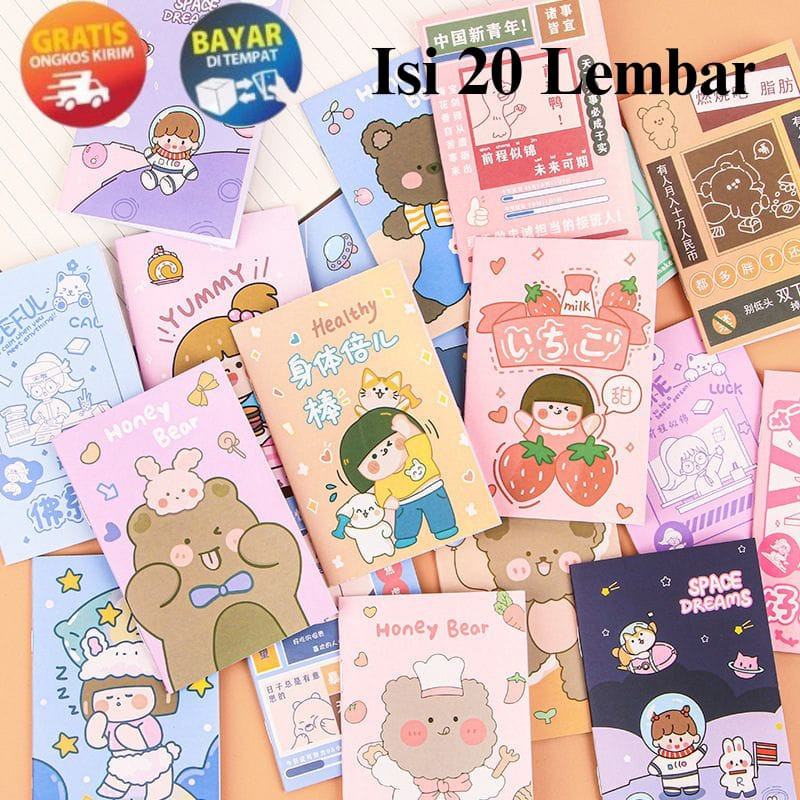 

KP114 - BUKU TULIS MINI MOTIF KARTUN NOTEBOOK MINI CARTOON MINI BOOK NOTEPAD KARAKTER BUKU TULIS MEMO KECIL MURAH IMPORT