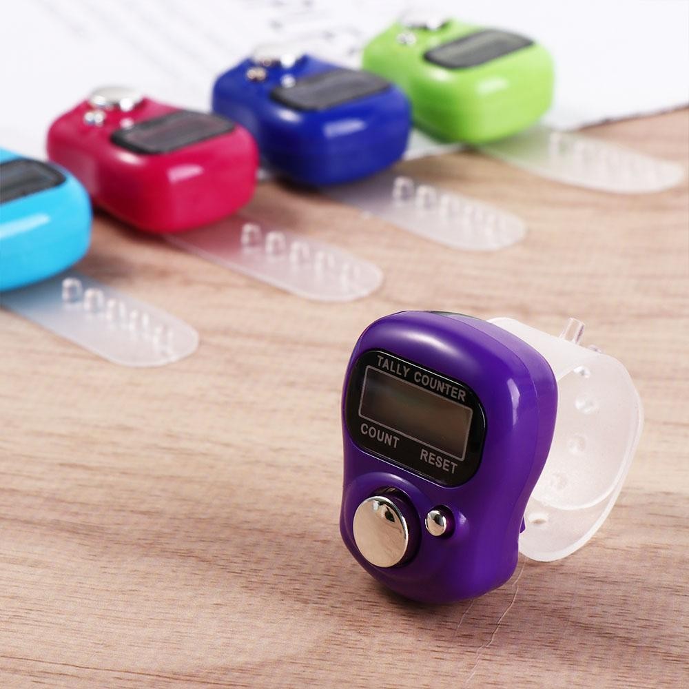

Electronic Finger Ring Tally Counter Hand Held Digital Knitting Row Counter Mini Manual Thumb Count Instruments Stitch Marker