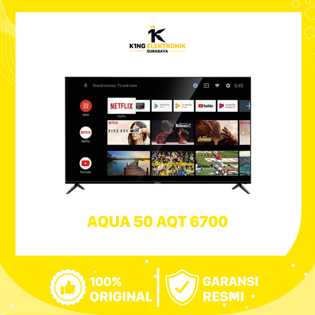 DIGITAL LED TV AQUA 50 INCH ANDROID USB HDMI - 50 AQT 6700