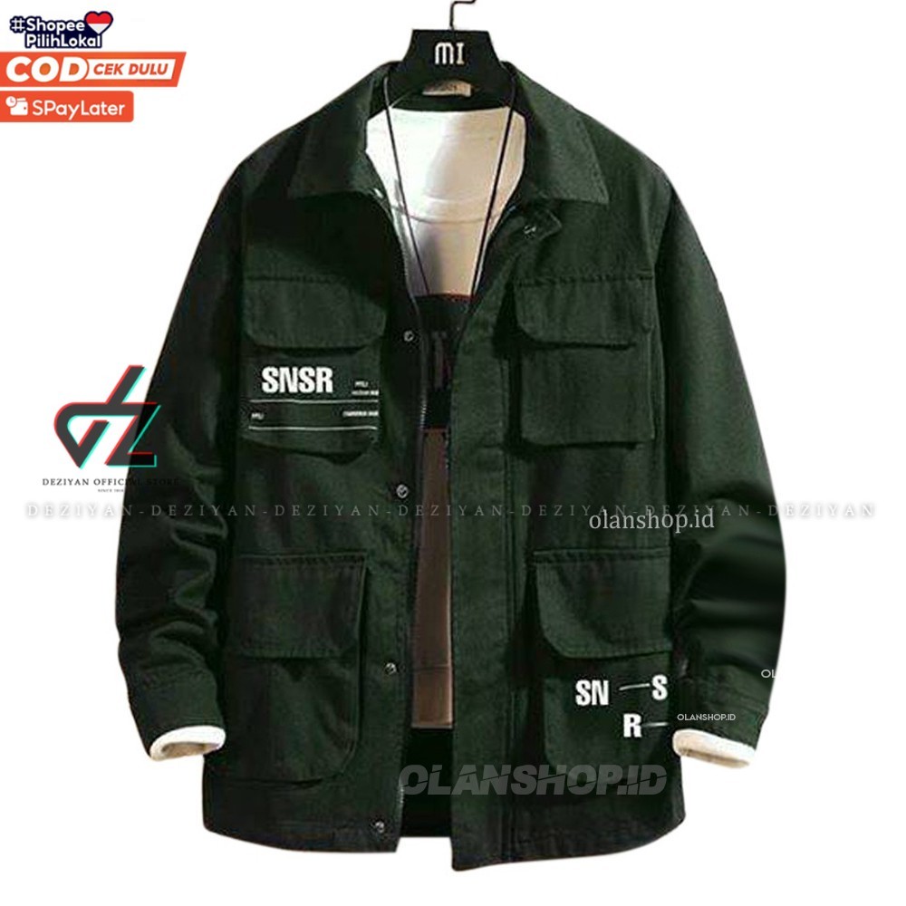 DEZIYAN [SIAP KIRIM] JAKET PRIA TERBARU SEMI PARKA ORIGINAL SENSOR  SNSR SEMI PARKA SNSR TERMURAH