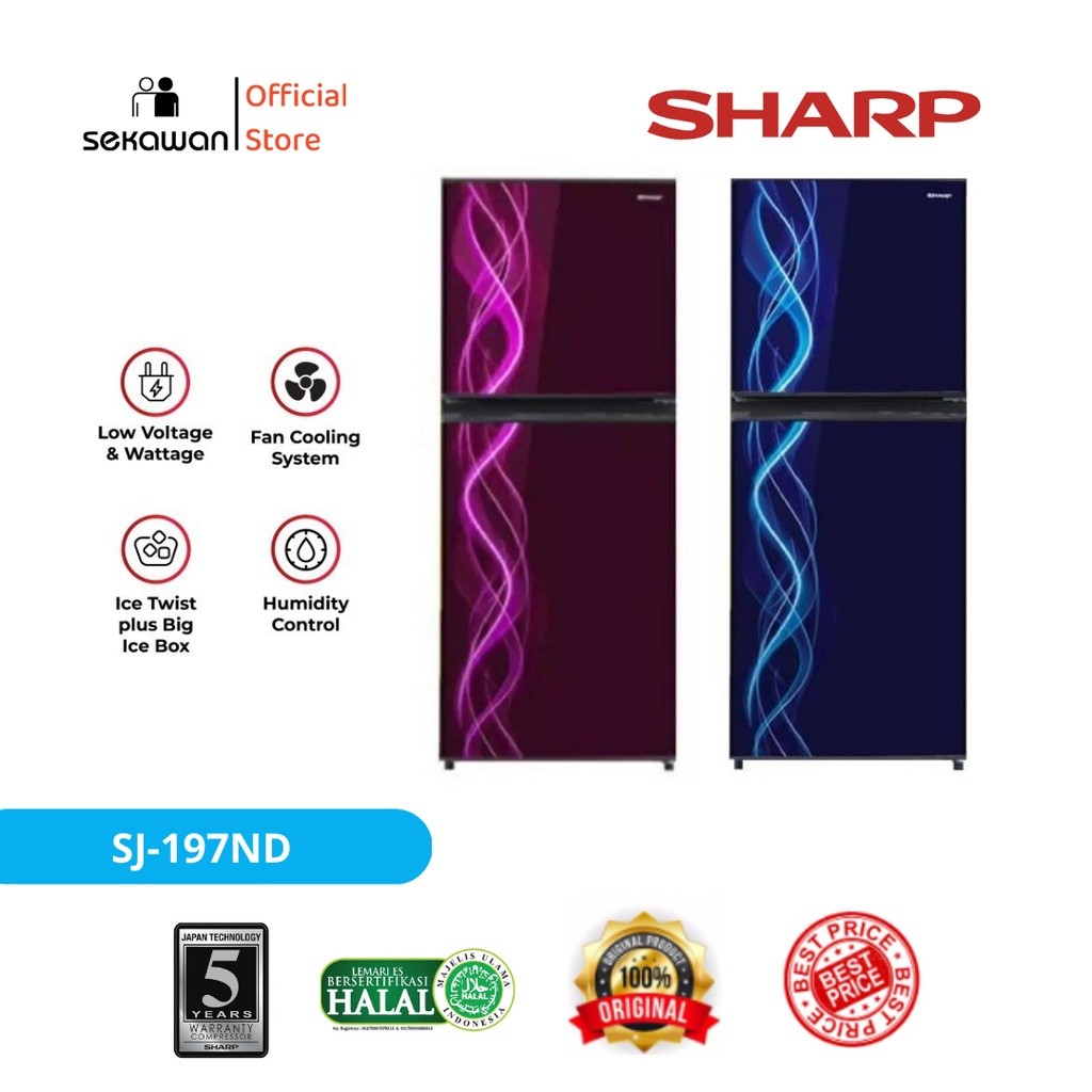 Kulkas SHARP 2 pintu SJ-197ND